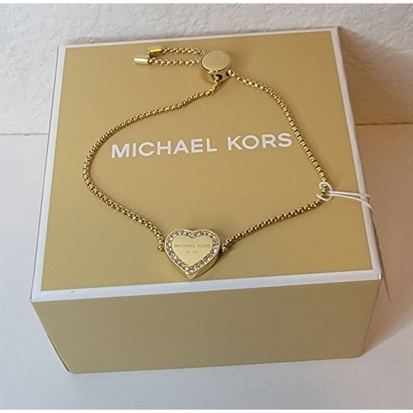 NWT Michael Kors Gold Heart Bracelet - Picture 1 of 12